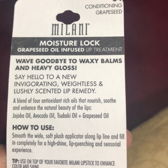 👄MILANI MOISTURE LOCK🔐LIP TREATMENT 👄GRAPE/ROSE - Picture 8 of 8